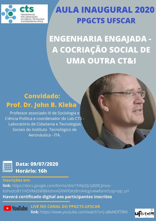 Cartaz - Aula Inaugural 2020