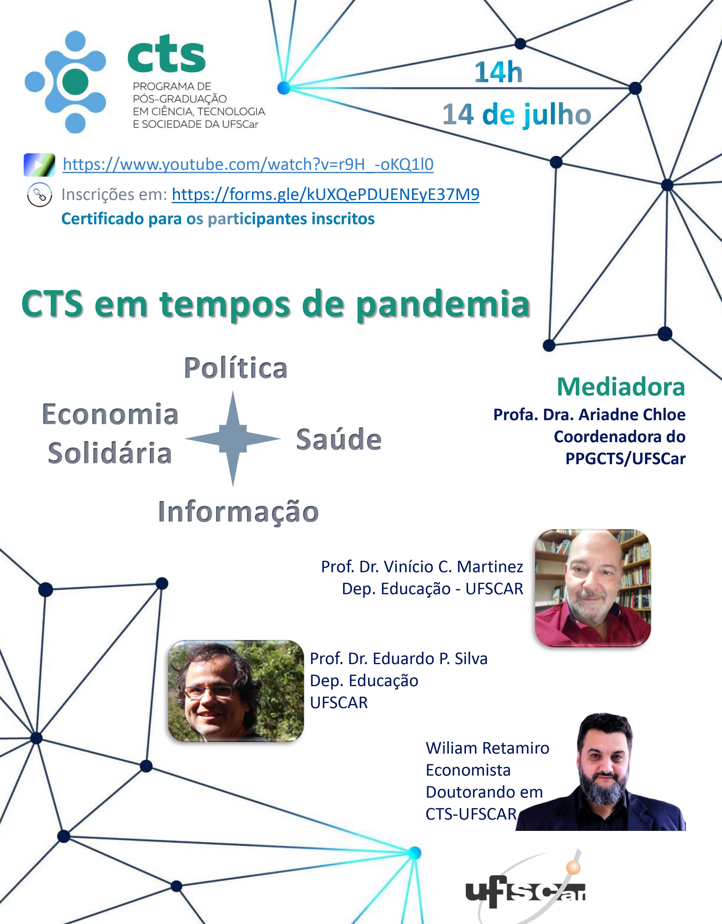 Cartaz - Palestra_CTS em tempos de Pandemia
